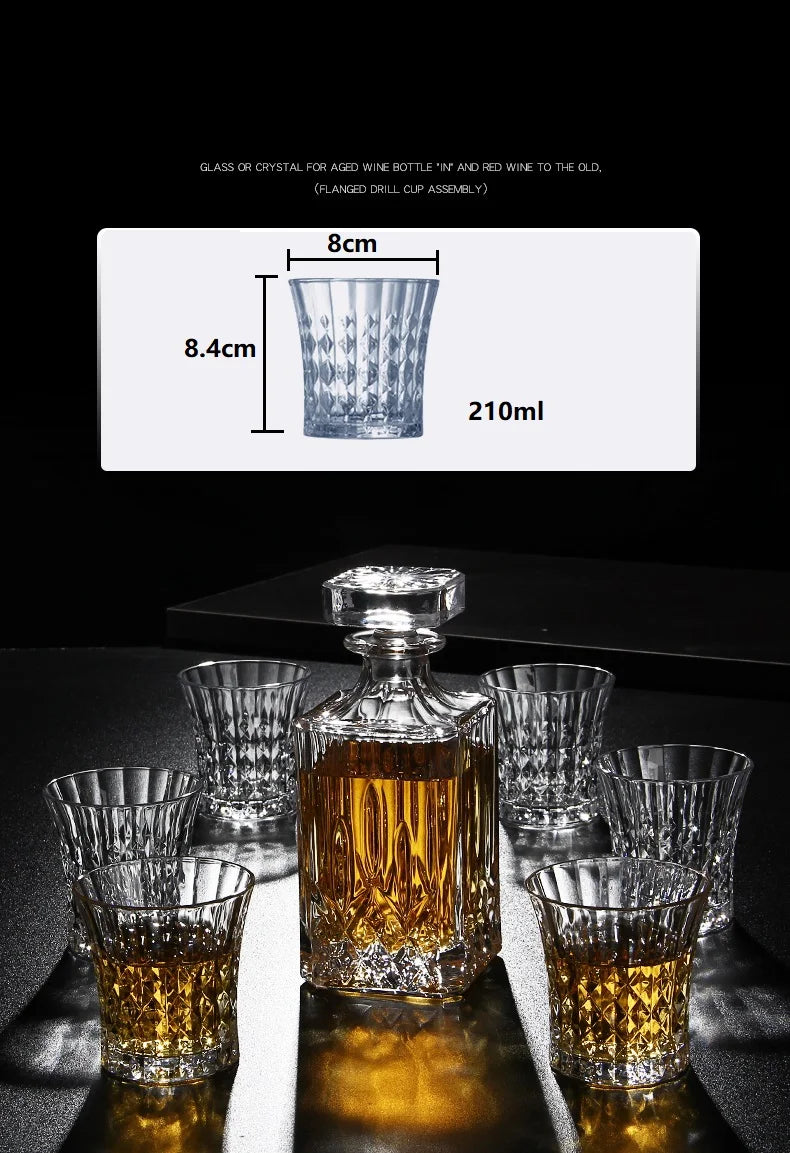 Russia Vodka Decanter Whiskey Bottle Crystal Glass Wine Beer Containers Glass Bottle Glass Cup Home Bar Tools Decoration