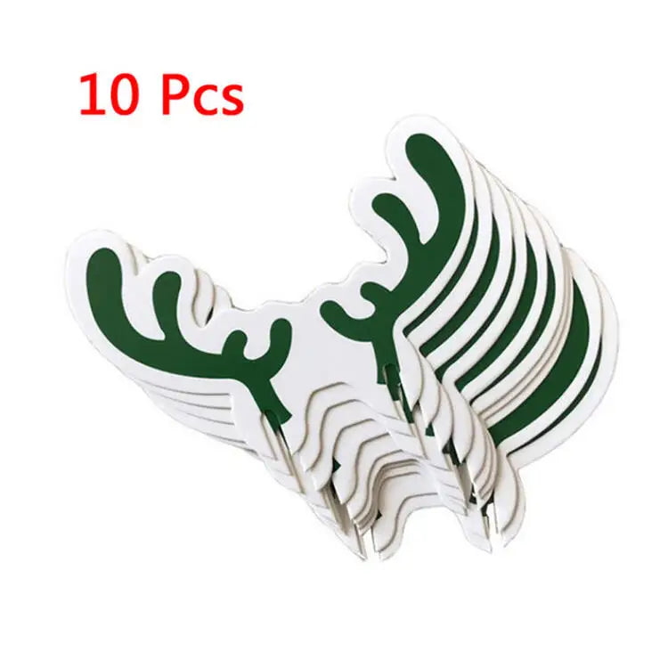 10PCS Christmas Cup Card Santa Hat Wine Glass Decor Ornaments Navidad Noel New Year Gift Christmas Decorations