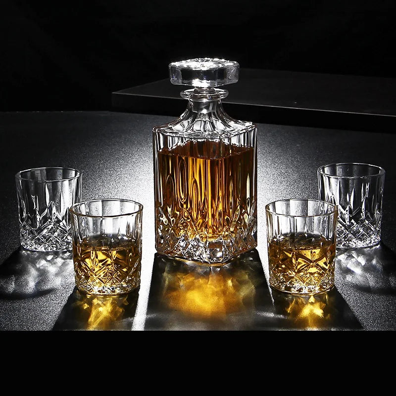 Russia Vodka Decanter Whiskey Bottle Crystal Glass Wine Beer Containers Glass Bottle Glass Cup Home Bar Tools Decoration