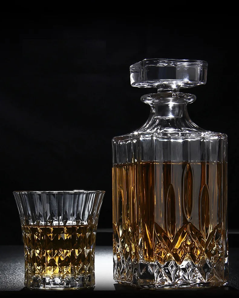 Russia Vodka Decanter Whiskey Bottle Crystal Glass Wine Beer Containers Glass Bottle Glass Cup Home Bar Tools Decoration