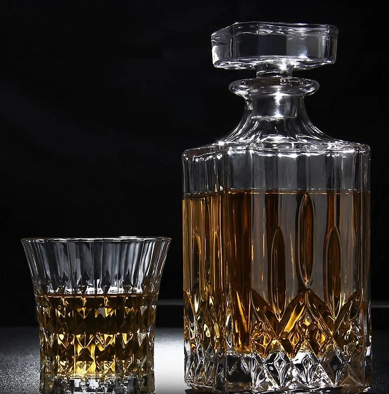 Russia Vodka Decanter Whiskey Bottle Crystal Glass Wine Beer Containers Glass Bottle Glass Cup Home Bar Tools Decoration