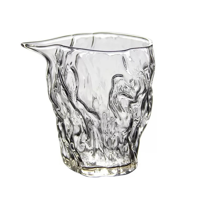 Tea Glass Cup Heat-resistant Hammer Pattern Transparent Glass Wine Whiskey Glass Mug for Bar Party Gift Japanese Sake Cup