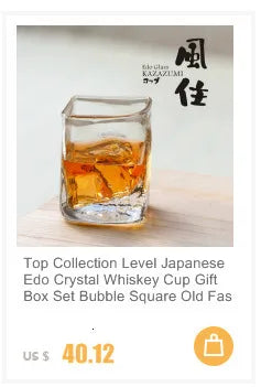 Creative Iceberg Design Whiskey Glass Bottom Raised Ice Mountain Rock Whisky Tumbler Gift Package Liquor Shot Glasses Wine Cup