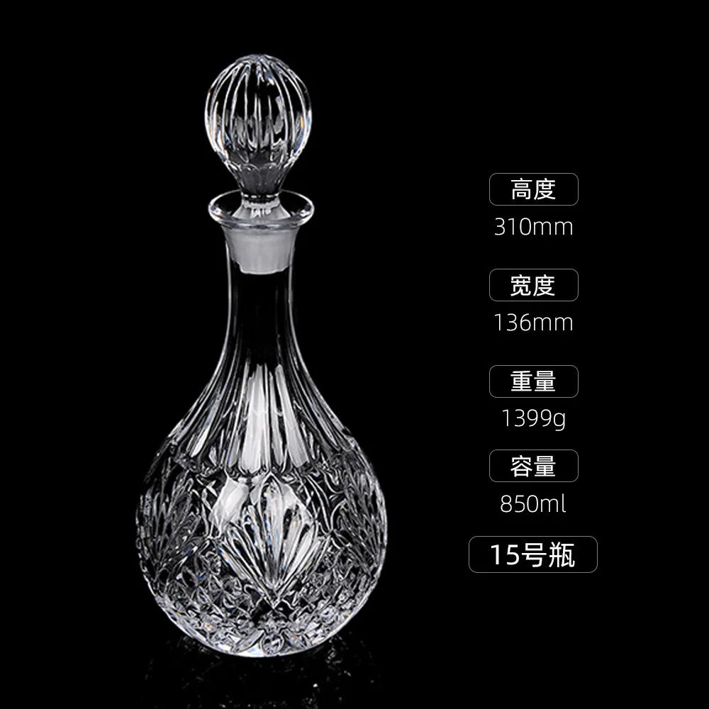 Crystal Glass Creative Home with Lid Red Wine Bottle Foreign Wine Bottle Whiskey Bottle Wine Bottle  Bar Accessories Home Bars