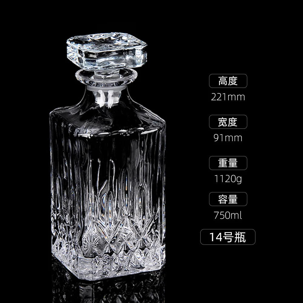 Crystal Glass Creative Home with Lid Red Wine Bottle Foreign Wine Bottle Whiskey Bottle Wine Bottle  Bar Accessories Home Bars