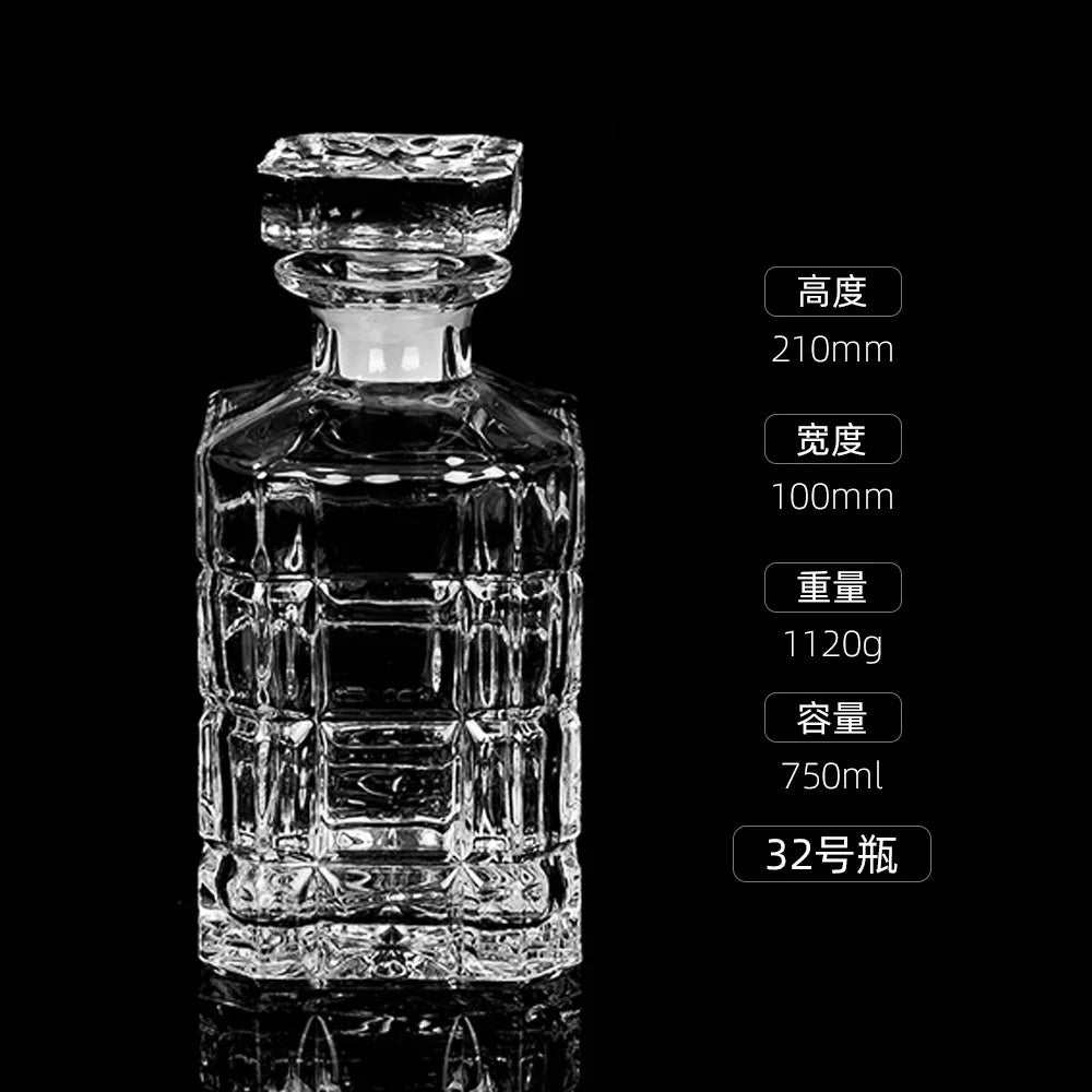 Crystal Glass Creative Home with Lid Red Wine Bottle Foreign Wine Bottle Whiskey Bottle Wine Bottle  Bar Accessories Home Bars