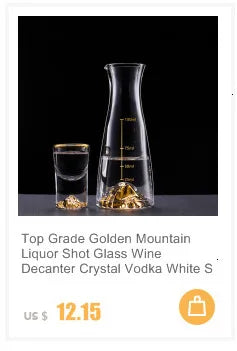 24K Gold Foil Crystal Liquor Spirits Shot Glass Bar High Grade Golden Sake Vodka Small Shots Wine Glasses Cup Vasos De Cristal