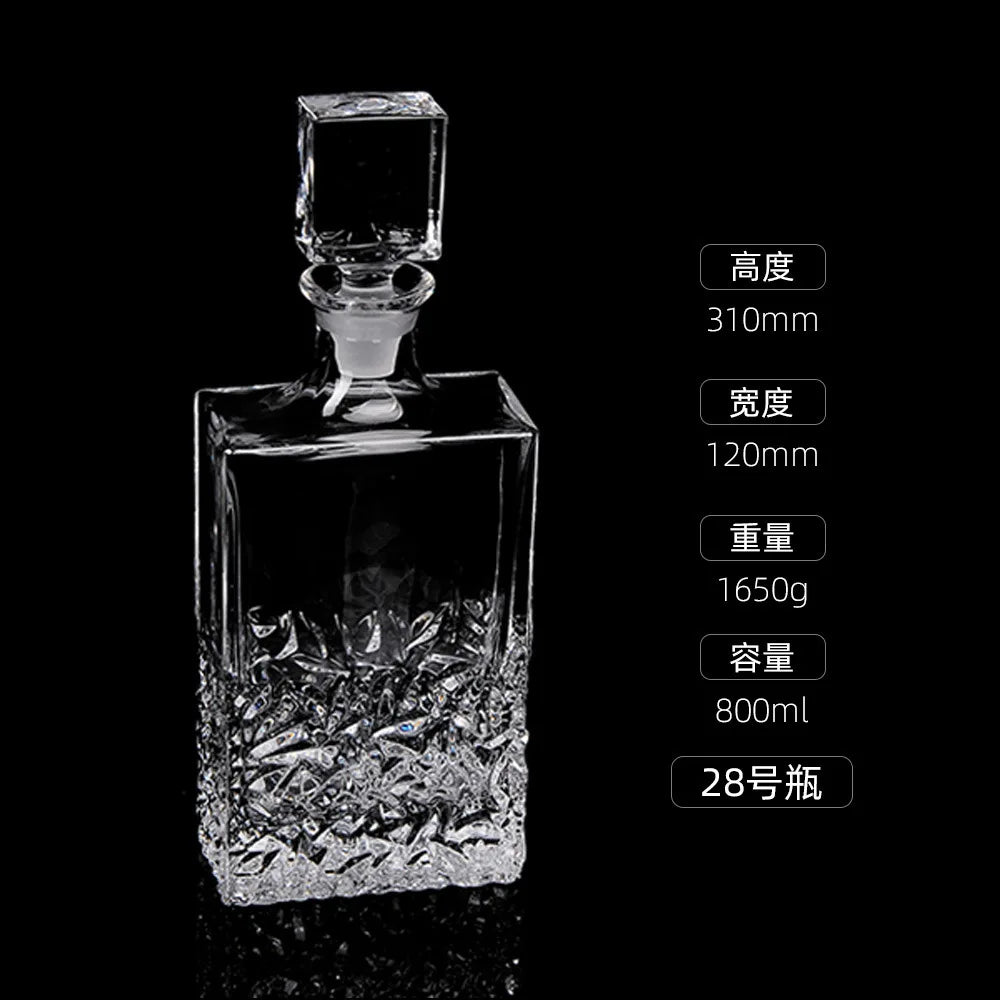 Crystal Glass Creative Home with Lid Red Wine Bottle Foreign Wine Bottle Whiskey Bottle Wine Bottle  Bar Accessories Home Bars