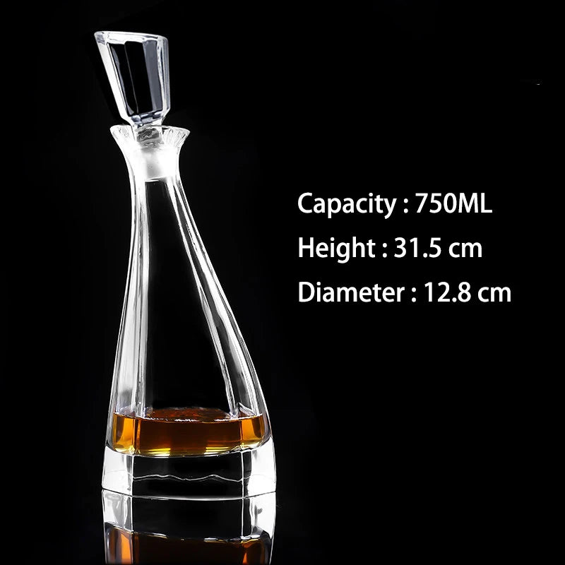 Barware crystal glass lead-free whiskey decanter for Liquor Scotch Bourbon Liquor Glass Alcohol Bottle