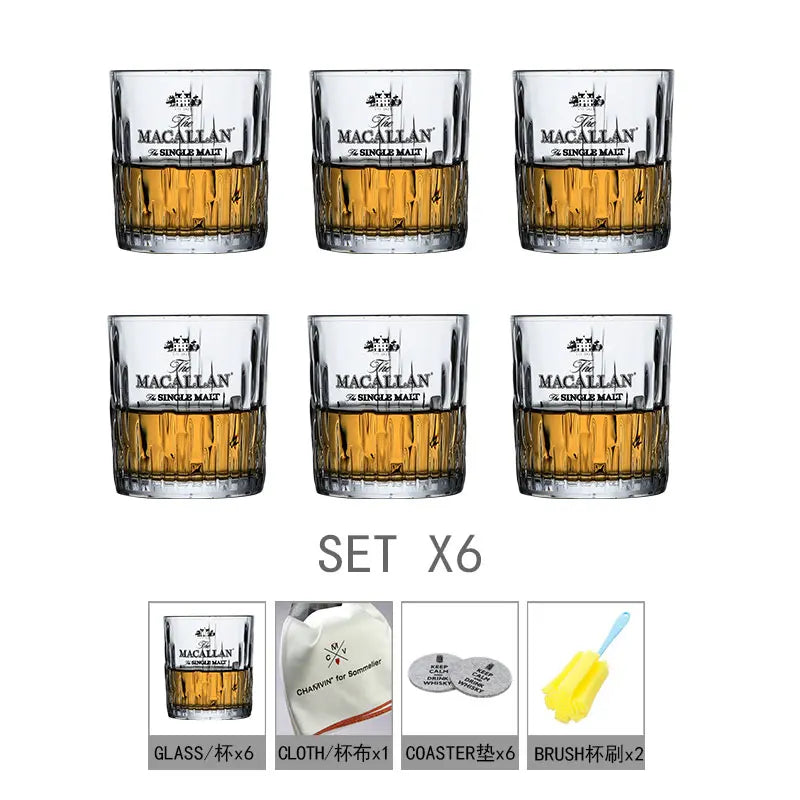 Chamvin Private Collection Macallan Glass  Crystal Faceted Der Whiskybecher Whiskey Whisky Rock Glass Artwork Wine Cup