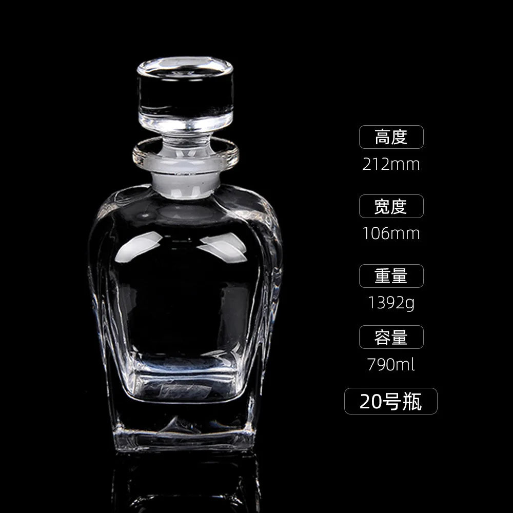 Crystal Glass Creative Home with Lid Red Wine Bottle Foreign Wine Bottle Whiskey Bottle Wine Bottle  Bar Accessories Home Bars