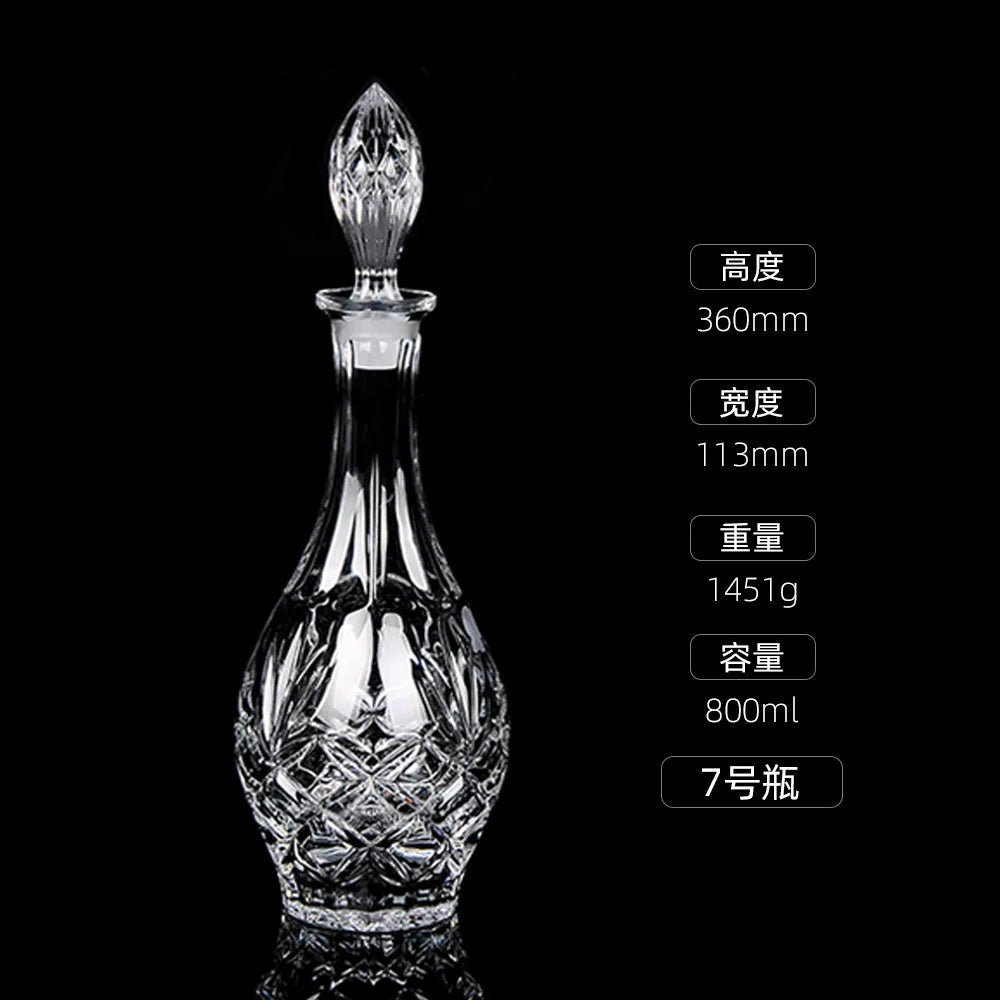 Crystal Glass Creative Home with Lid Red Wine Bottle Foreign Wine Bottle Whiskey Bottle Wine Bottle  Bar Accessories Home Bars