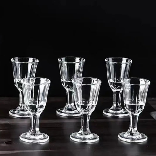 6pcs Shot Glass 10ml Small Capacity Glass Spirits Cup Goblet Spirits Cup Wine Dispenser Wholesale Transparent Cups Drinkware