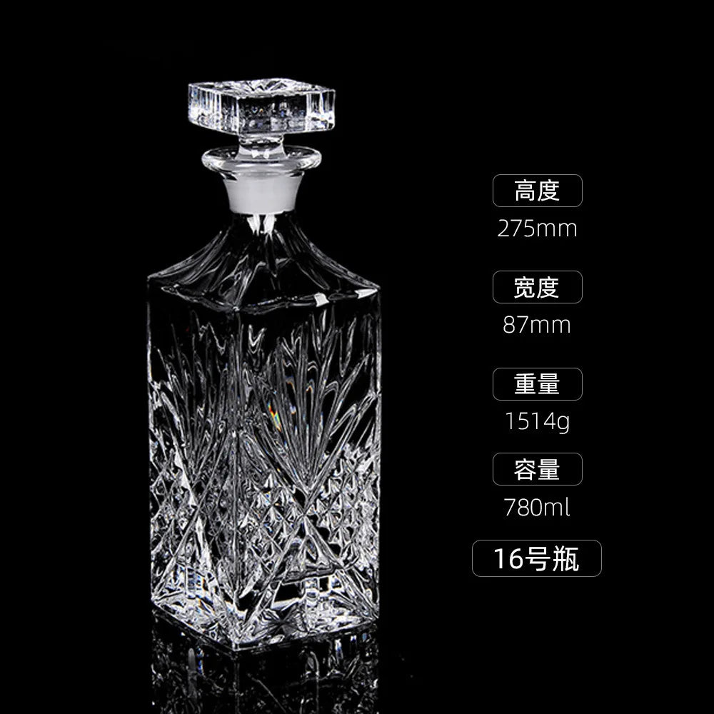 Crystal Glass Creative Home with Lid Red Wine Bottle Foreign Wine Bottle Whiskey Bottle Wine Bottle  Bar Accessories Home Bars