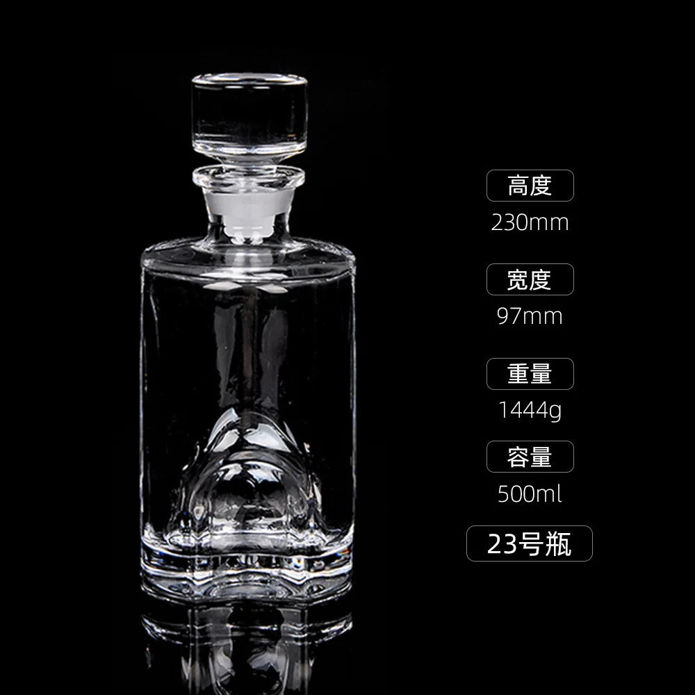 Crystal Glass Creative Home with Lid Red Wine Bottle Foreign Wine Bottle Whiskey Bottle Wine Bottle  Bar Accessories Home Bars