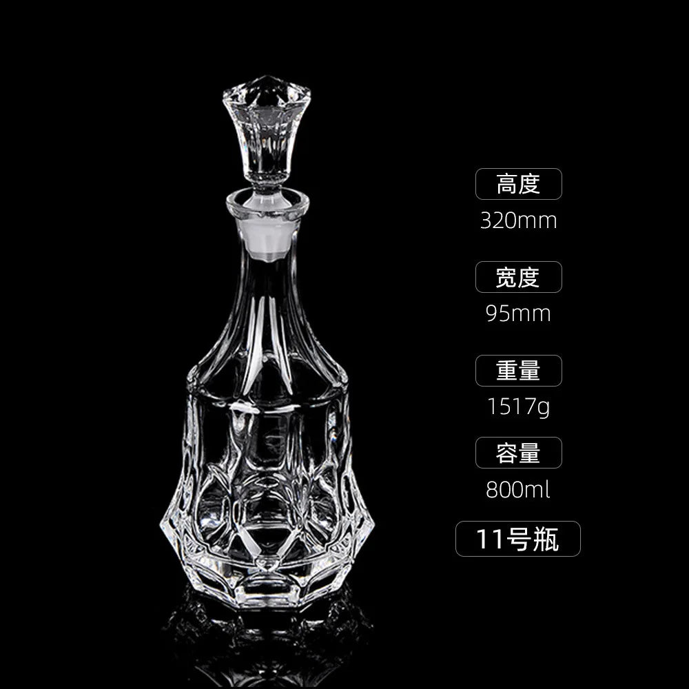 Crystal Glass Creative Home with Lid Red Wine Bottle Foreign Wine Bottle Whiskey Bottle Wine Bottle  Bar Accessories Home Bars