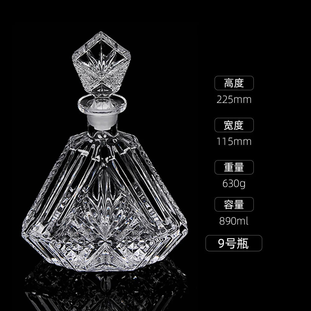 Crystal Glass Creative Home with Lid Red Wine Bottle Foreign Wine Bottle Whiskey Bottle Wine Bottle  Bar Accessories Home Bars