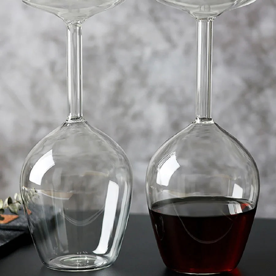 Unique 1pc 13.5oz Inverted Wine Glass,Ideal for Spirits & Cocktails, Home Bar and Restaurant ,Enhance Your Beverage Experience