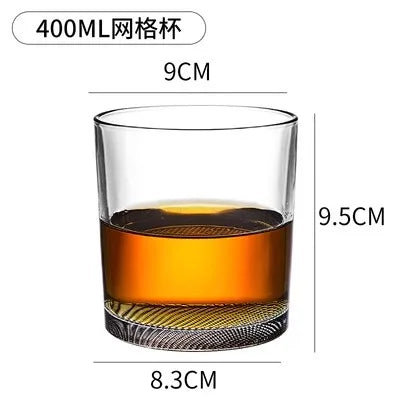 Creative Thick Crystal Whiskey Tumbler Glass, Spinning Tops Design, Hammer Glasses, Wine Brandy Cup, 250ml home drinkware