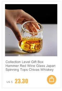 Creative Iceberg Design Whiskey Glass Bottom Raised Ice Mountain Rock Whisky Tumbler Gift Package Liquor Shot Glasses Wine Cup